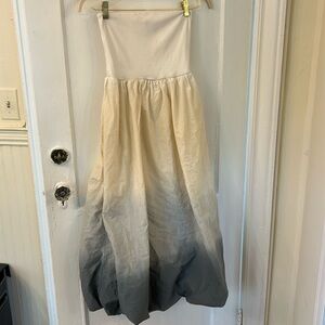 Zara strapless ombré bubble dress